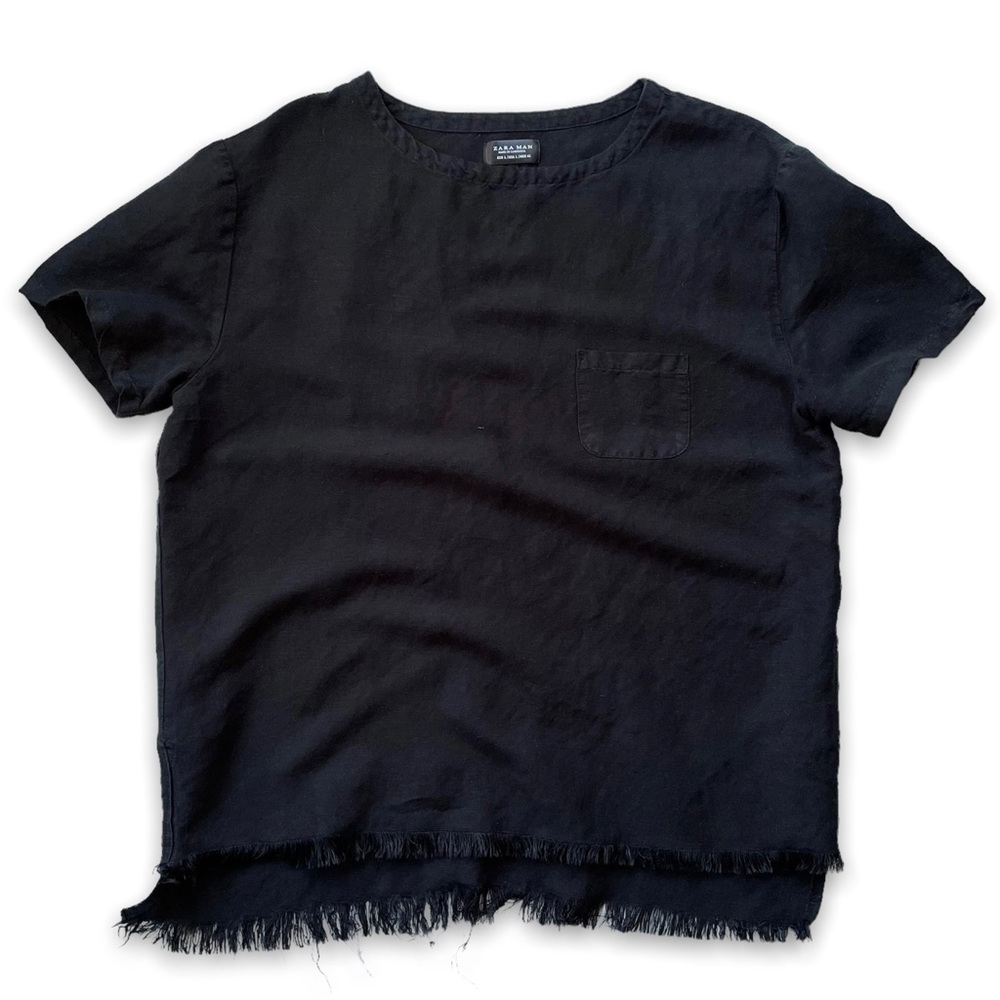 Black Linen T-Shirt